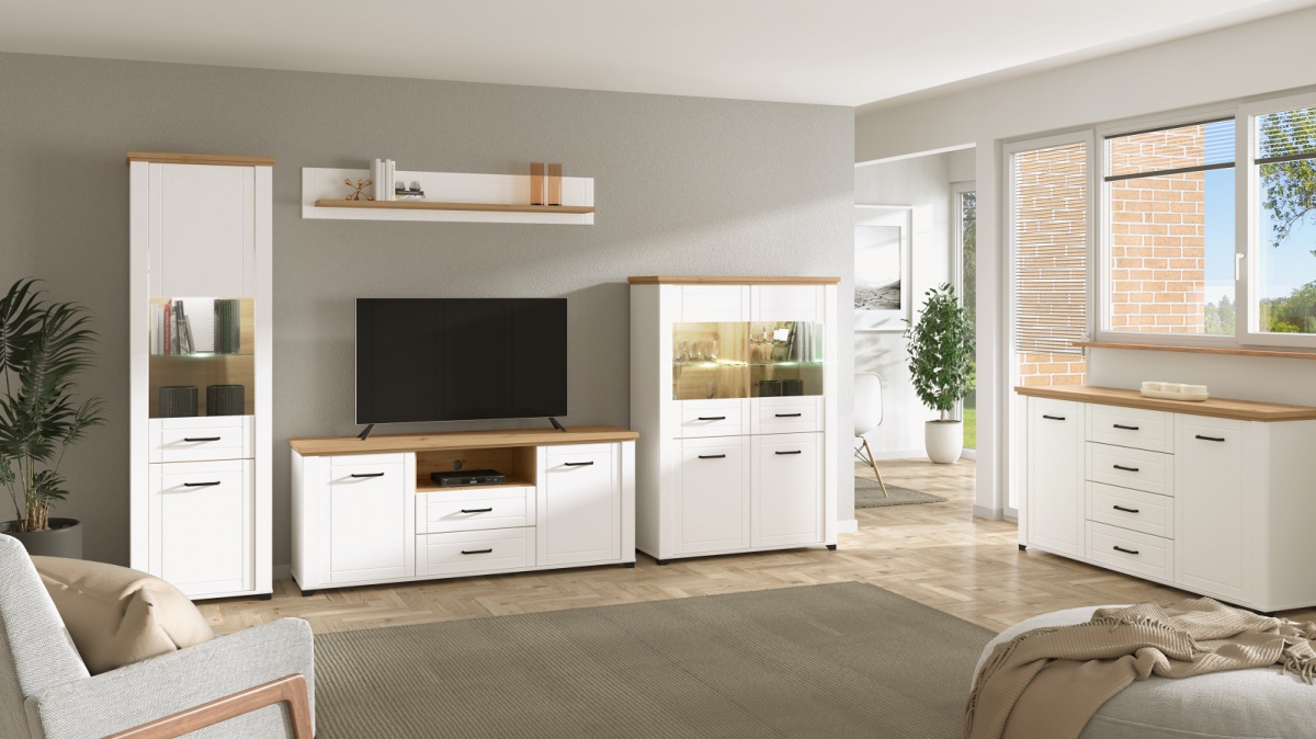 Nízka vitrína s vnútorným osvetlením lotta - biela/dub artisan.

 

Nízka vitrína vytvorí kúzelný úložný priestor v obývacej izbe.

 

Rozmery Nízke vitríny s vnútorným osvetlením Lotta sú 103,5x143x41cm (š, v, h).

 

Všetky produkty z kolekcie Lotta nájdete nižšie v súvisiacich produktoch.