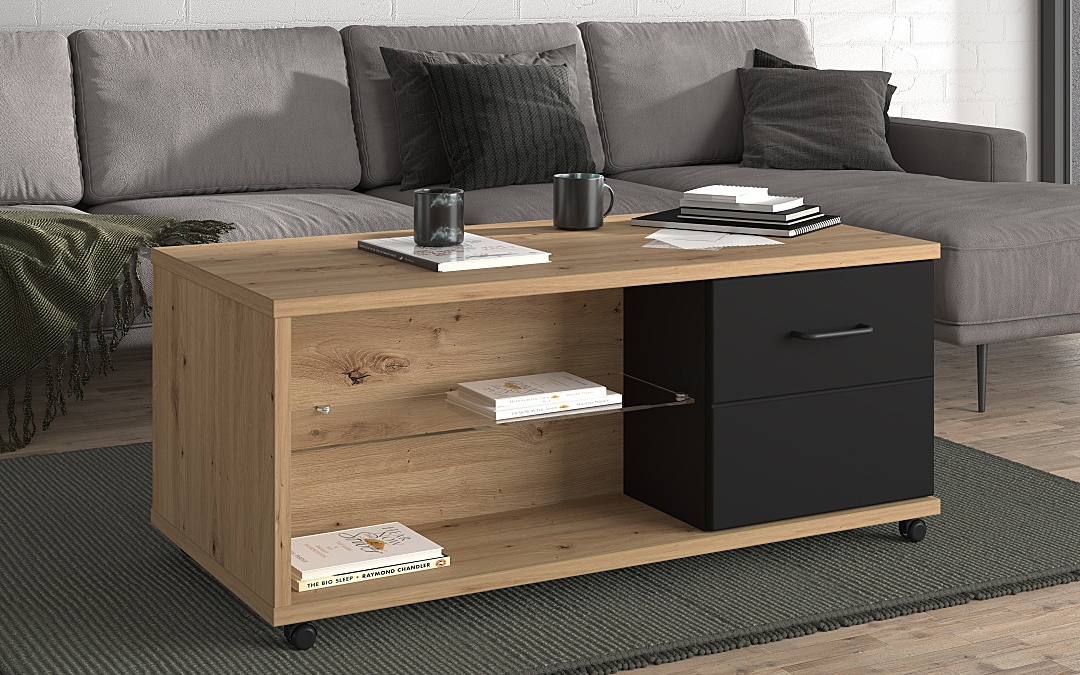 Konferenčný stolík lugano - dub artisan/čierna.

Konferenčný stolík je neoddeliteľnou súčasťou každej obývačky.

 

Rozmery konferenčného stolíka Lugano sú 113,5x48,5x55cm (š, v, h).

 

Všetky produkty z kolekcie Lugano nájdete nižšie v súvisiacich produktoch.