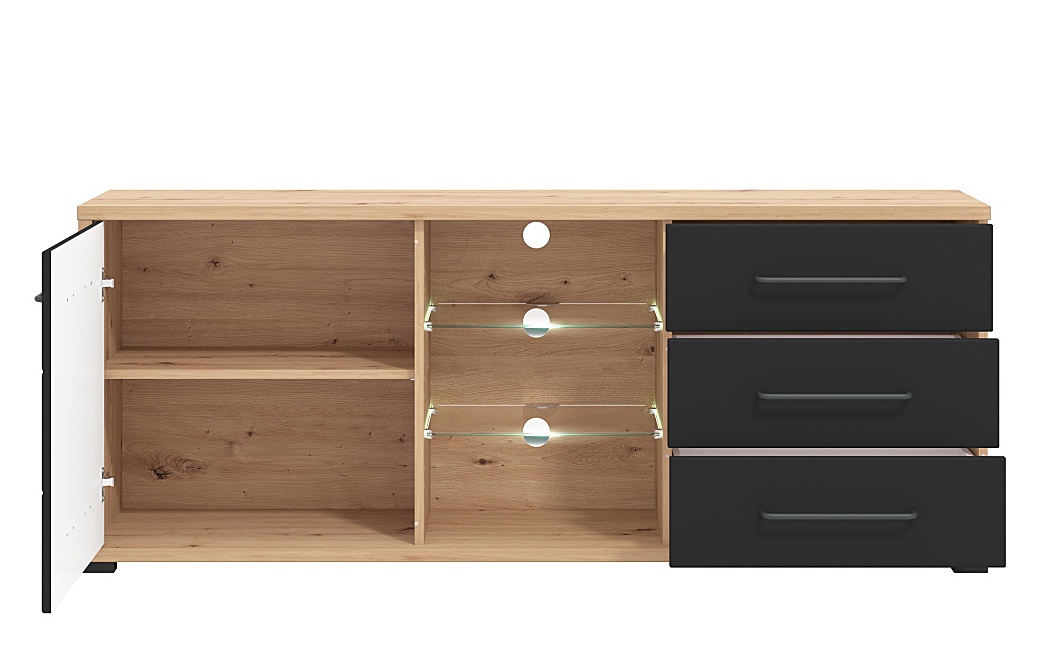 Tv stolík 160 s osvetlením políc lugano - dub artisan/čierna.

TV stolík Lugano je skvelou voľbou pre umiestnenie televízora v obývačke.

 

Rozmery TV stolíka 160 s osvetlením políc Lugano sú 161,5x65x40cm (š, v, h).

 

Všetky produkty z kolekcie Lugano nájdete nižšie v súvisiacich produktoch.