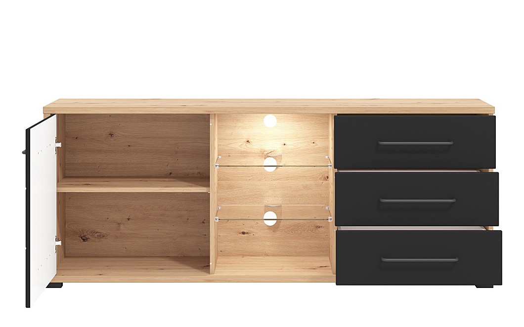 Tv stolík 160 s vnútorným osvetlením lugano - dub artisan/čierna.

TV stolík Lugano je skvelou voľbou pre umiestnenie televízora v obývačke.

 

Rozmery TV stolíka 160 s vnútorným osvetlením Lugano sú 161,5x65x40cm (š, v, h).

 

Všetky produkty z kolekcie Lugano nájdete nižšie v súvisiacich produktoch.