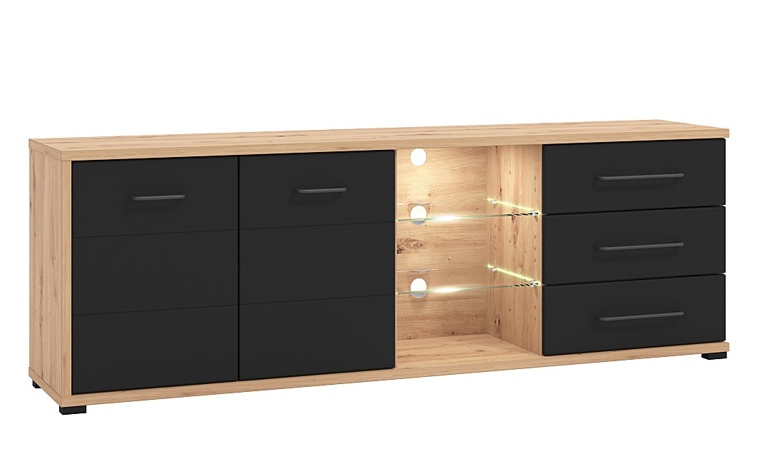 Tv stolík 190 s kompletným osvetlením lugano - dub artisan/čierna.

TV stolík Lugano je skvelou voľbou pre umiestnenie televízora v obývačke.

 

Rozmery TV stolíka 190 s kompletným osvetlením Lugano sú 190x65x40cm (š, v, h).

 

Všetky produkty z kolekcie Lugano nájdete nižšie v súvisiacich produktoch.