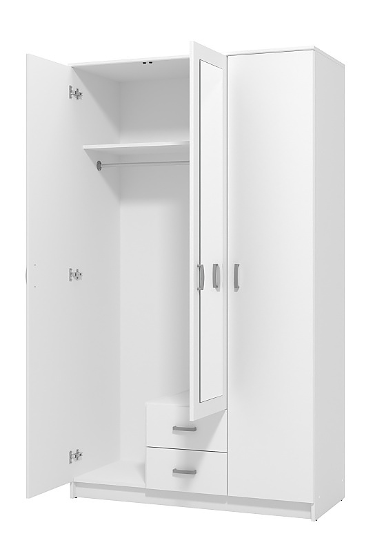 Kombinovaná skriňa so zrkadlom 3d nerea - biela.

 

Kombinovaná skriňa ponúka svoj úložný priestor v časti so šatníkovou tyčou, kde nájdete aj hornú policu.

 

Rozmery kombinovanej skrine so zrkadlom 3D Nerea sú 120x205x52cm (š, v, h).

 

Všetky skrine z kolekcie Nerea nájdete nižšie v súvisiacich produktoch.