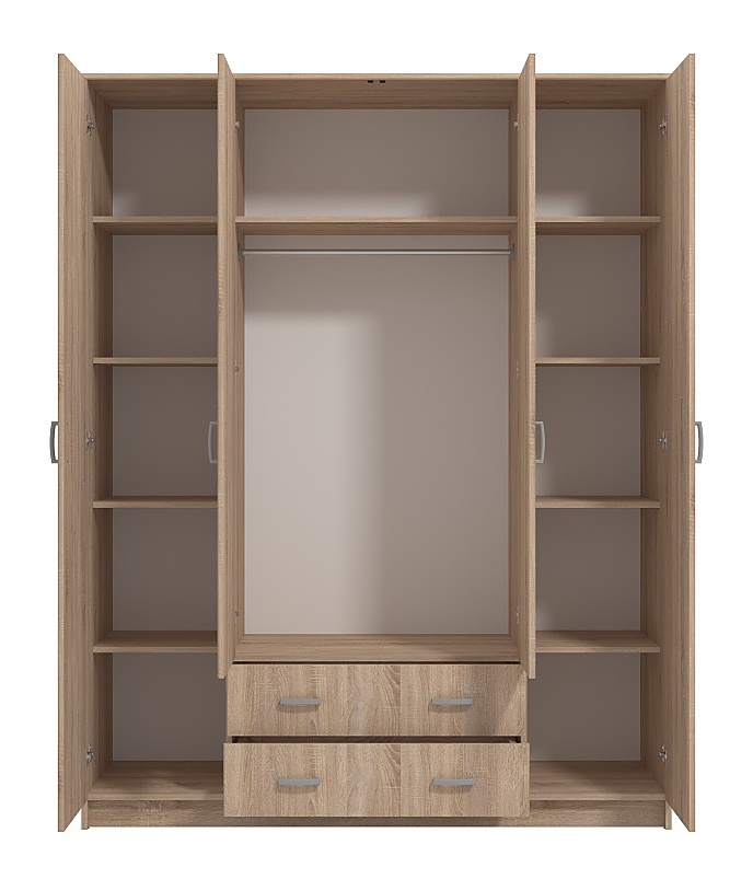 Kombinovaná skriňa so zrkadlom 4d nerea - dub sonoma.

 

Kombinovaná skriňa ponúka svoj úložný priestor v časti so šatníkovou tyčou, kde nájdete aj hornú policu.

 

Rozmery kombinovanej skrine so zrkadlom 4D Nerea sú 160x205x52cm (š, v, h).

 

Všetky skrine z kolekcie Nerea nájdete nižšie v súvisiacich produktoch.