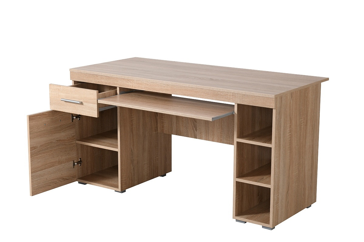 Pc stôl romeo - dub sonoma.

 

Rozmery písacieho stola Romeo sú 145x65,5x75,5 cm (š, h, v).

 

Počítačový stôl Romeo môžete doplniť ďalšími produktmi v rovnakom dekore dub sonoma a vybaviť tak vašu kanceláriu, pracovňu alebo študentskú izbu.