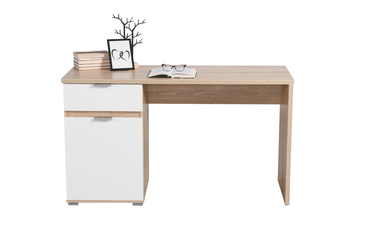Študentský písací stôl ramona - dub sonoma/biela.

 

Rozmery písacieho stola Ramon sú 130x50x75,5 cm (š, h, v).

 

Pracovný stôl Ramon môžete doplniť ďalšími produktmi v dekore dub sonoma alebo bielej farbe a vybaviť tak vašu pracovňu, detskú alebo študentskú izbu.