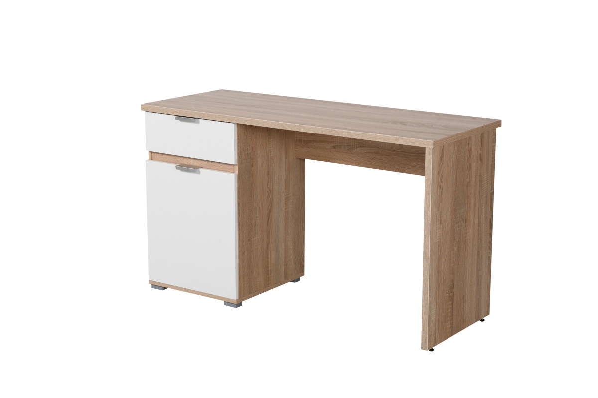 Študentský písací stôl ramona - dub sonoma/biela.

 

Rozmery písacieho stola Ramon sú 130x50x75,5 cm (š, h, v).

 

Pracovný stôl Ramon môžete doplniť ďalšími produktmi v dekore dub sonoma alebo bielej farbe a vybaviť tak vašu pracovňu, detskú alebo študentskú izbu.