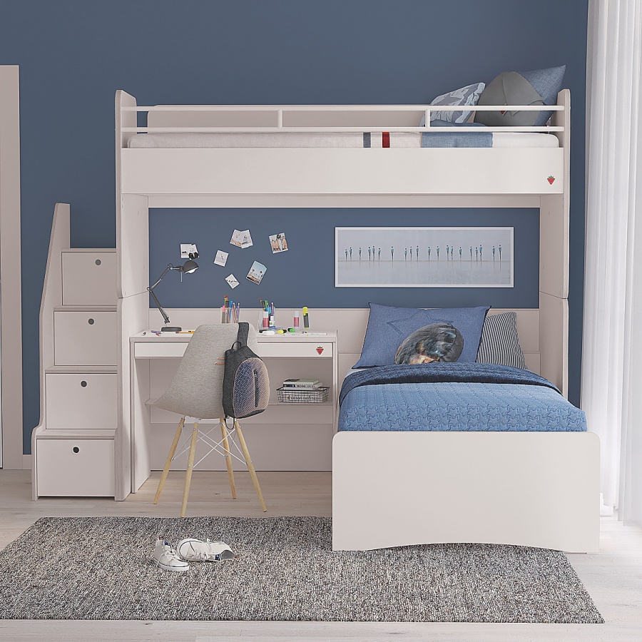 Základňa pre vyvýšenú posteľ pure modular - biela.

 

Použitím základne pre posteľ II 90x200 Modular vytvoríte vyvýšené lôžko a pod ním priestor na hranie, štúdium či odpočinok.

 

Rozmery základne pre vyvýšenú posteľ Modular sú 207x94x95cm (š, v, h).

 

Kolekcia Modular vychádza z pôvodnej kolekcie Pure, ich dekory a farby sú zhodné, a tak je možné detskú izbu doplniť kúskami nábytku z týchto pôvodných kolekcií.
