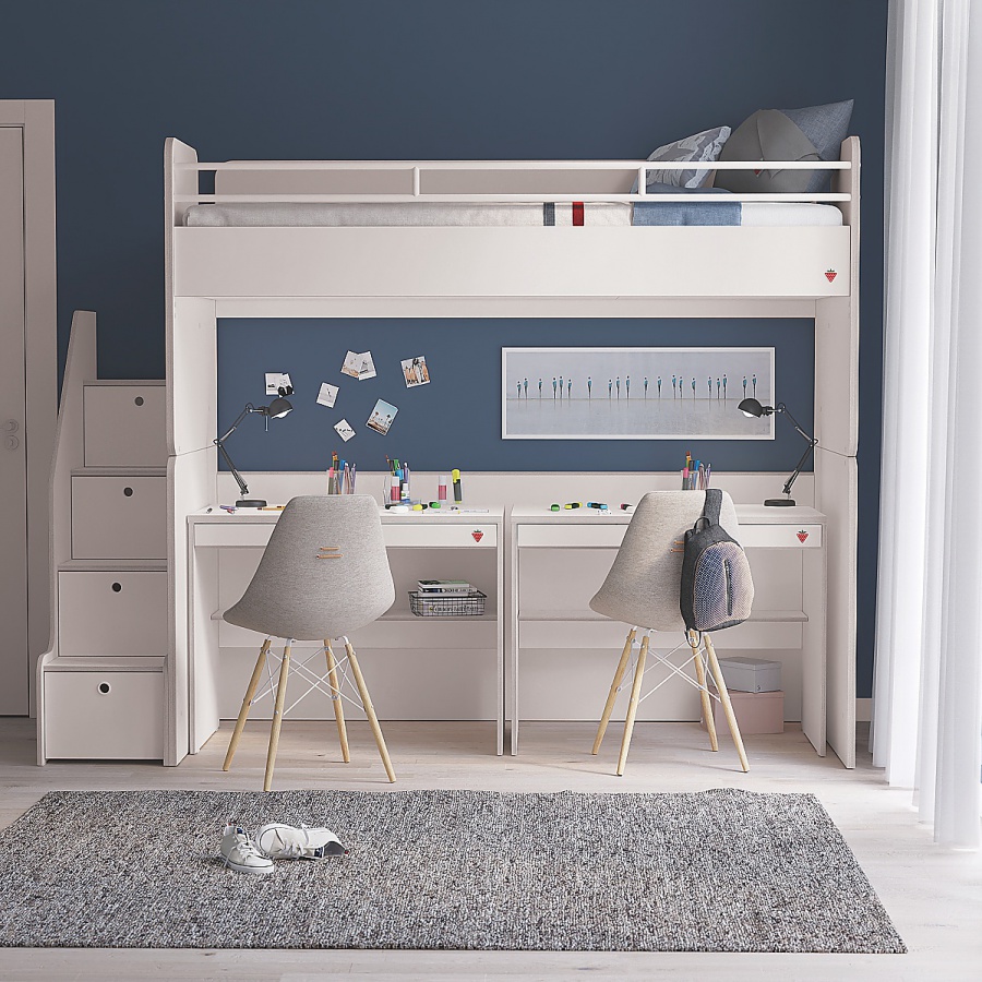 Základňa pre vyvýšenú posteľ pure modular - biela.

 

Použitím základne pre posteľ II 90x200 Modular vytvoríte vyvýšené lôžko a pod ním priestor na hranie, štúdium či odpočinok.

 

Rozmery základne pre vyvýšenú posteľ Modular sú 207x94x95cm (š, v, h).

 

Kolekcia Modular vychádza z pôvodnej kolekcie Pure, ich dekory a farby sú zhodné, a tak je možné detskú izbu doplniť kúskami nábytku z týchto pôvodných kolekcií.