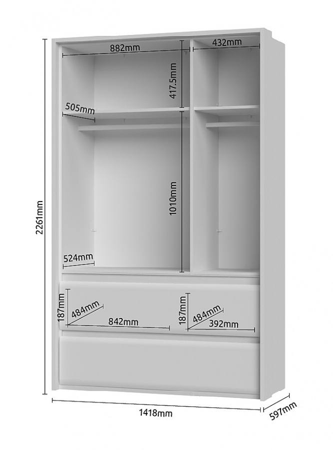 Trojdverová šatníková skriňa s led osvetlením artemisia - dub.

 

Okrem dvoch zásuviek tu nájdeme odkladací priestor vo forme dvoch políc a dvoch šatníkových tyčí.

 

Súčasťou skrine je LED osvetlenie, ktoré sa nachádza v hornej časti.

 

Rozmery trojdverovej šatníkovej skrine s LED osvetlením Artemisia sú 142x226x60cm (š, v, h).

 

Všetky produkty z kolekcie Artemisia nájdete nižšie v súvisiacich produktoch.