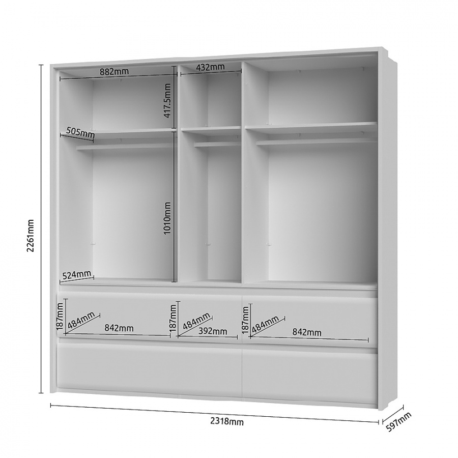 Päťdverová šatníková skriňa so zrkadlami a led osvetlením artemisia -.

 

Dominantou tejto skrine je päť bronzových zrkadiel, ktoré pôsobia veľmi prepychovo.


Súčasťou skrine je LED osvetlenie, ktoré sa nachádza v hornej časti.


Rozmery päťdverovej šatníkovej skrine so zrkadlami a LED osvetlením Artemisia sú 223x226x60cm (š, v, h).


Všetky produkty z kolekcie Artemisia nájdete nižšie v súvisiacich produktoch.