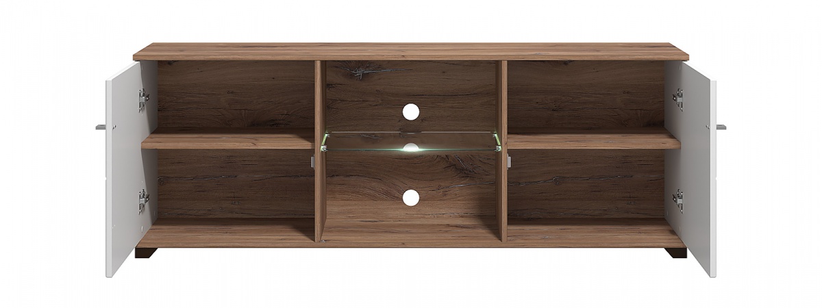 Tv stolík s osvetlenou policou fredrik - dub flagstaff/biela.

 

Dvojdverový TV stolík s úložnými priehradkami skrytými na dvierkami.

 

Rozmery TV stolíka s osvetlením políc Fredrik sú 157x42x40cm (š, v, h).

 

Všetky produkty z kolekcie Fredrik nájdete nižšie v súvisiacich produktoch.