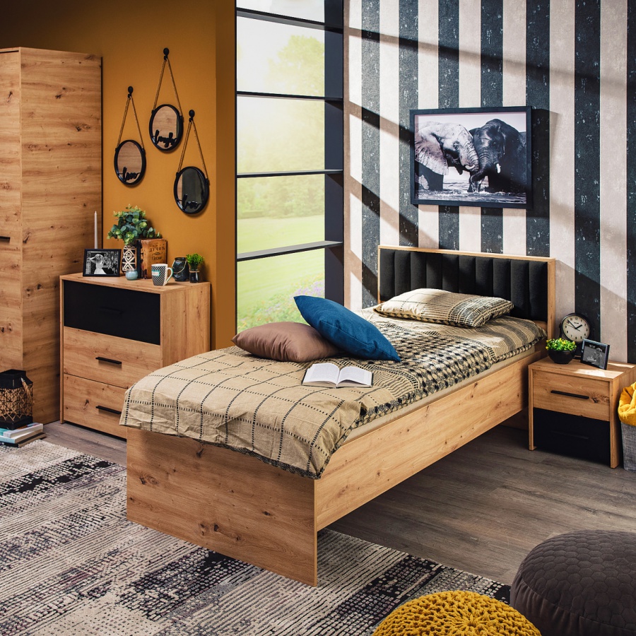 Zásuvková komoda geralt - dub artisan/čierna.

 

Komoda štandardnej veľkosti s tromi priestrannými a širokými zásuvkami je ideálnou voľbou do každej miestnosti.

 

Rozmery zásuvkovej komody Geralt sú 80,5x80,5x33cm (š, v, h).

 

Všetky produkty z kolekcie Geralt nájdete nižšie v súvisiacich produktoch.