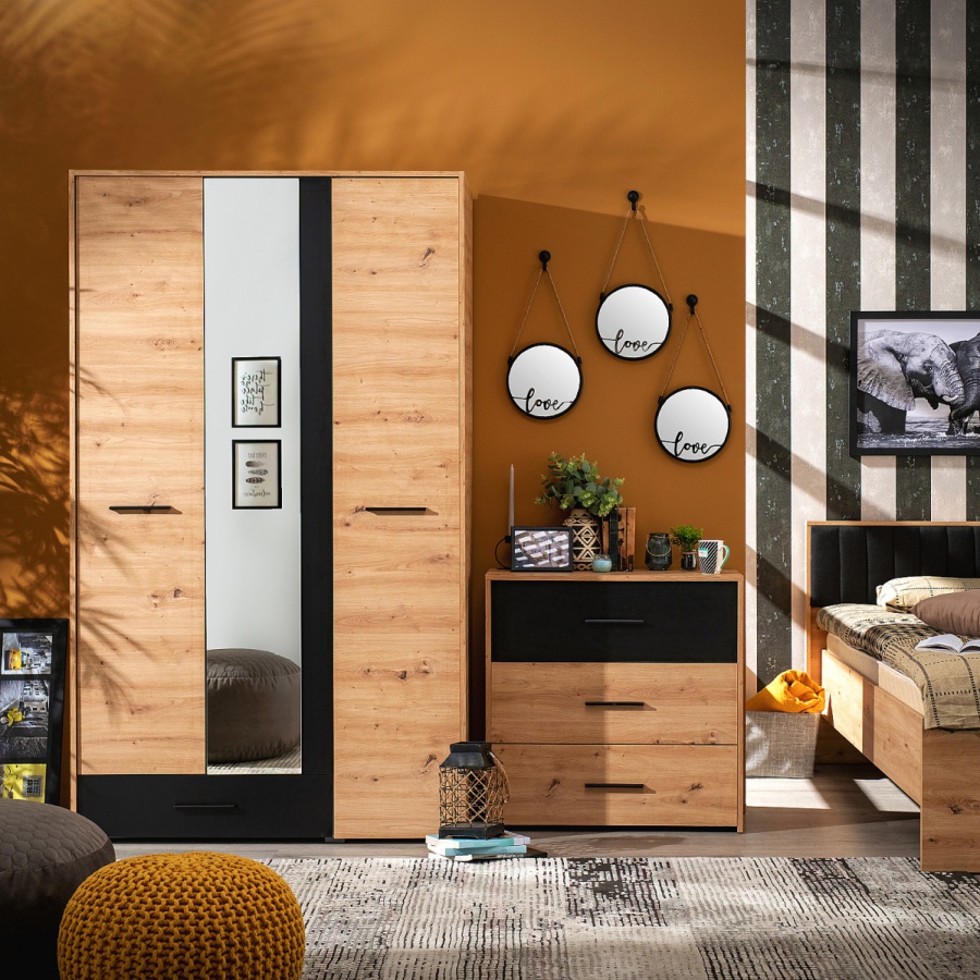 Zásuvková komoda geralt - dub artisan/čierna.

 

Komoda štandardnej veľkosti s tromi priestrannými a širokými zásuvkami je ideálnou voľbou do každej miestnosti.

 

Rozmery zásuvkovej komody Geralt sú 80,5x80,5x33cm (š, v, h).

 

Všetky produkty z kolekcie Geralt nájdete nižšie v súvisiacich produktoch.