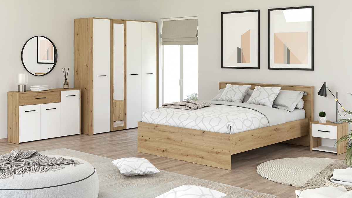 Manželská posteľ 160x200 geralt - dub artisan.

 

Manželská posteľ v dekore duba artisan zaujme predovšetkým vďaka svojmu pevnému vzhľadu.

 

Rozmery manželskej postele 160x200 Geralt sú 175x92x206cm (š, v, h).

 

Všetky produkty z kolekcie Geralt a vhodné matrace pre túto posteľ nájdete nižšie v súvisiacich produktoch.