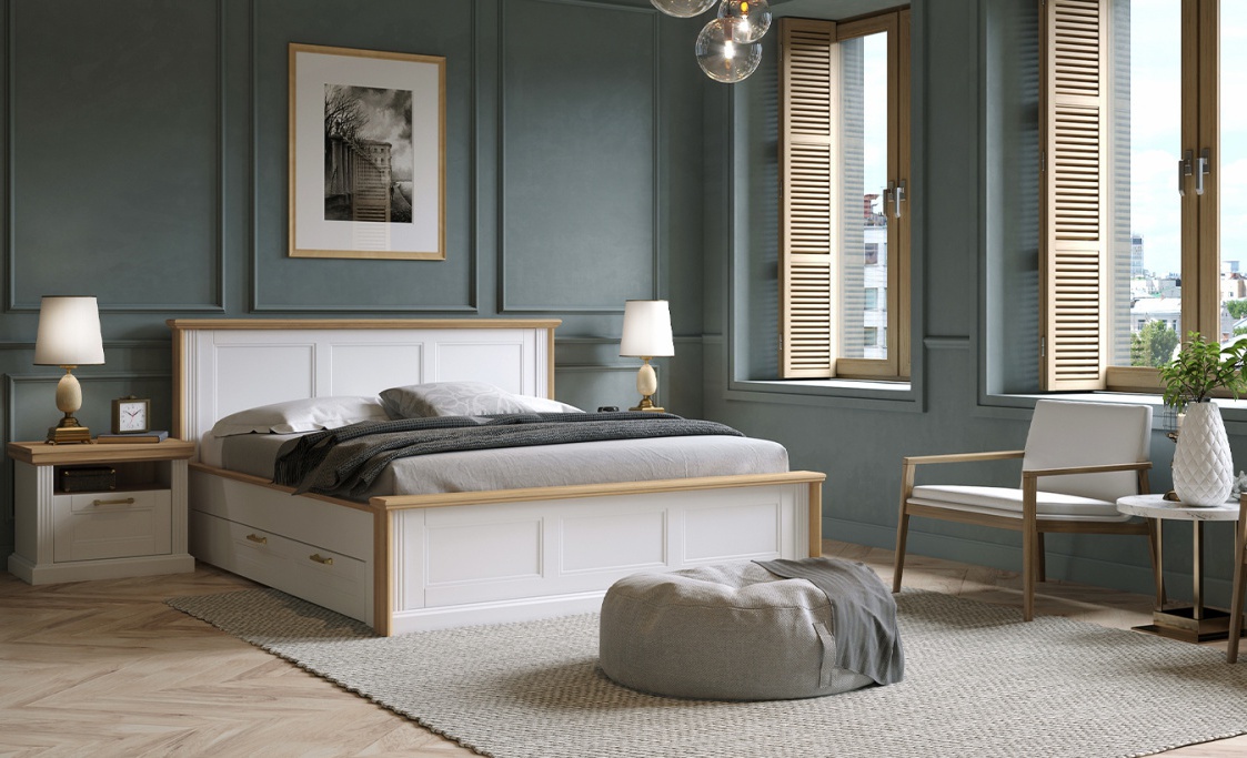 Spálňa 180 artis - biela/orech pacific.

 

Súčasťou balenia je aj doskový rošt.

 

Spálňa 180 Artis sa skladá z týchto produktov:


	Manželská posteľ 180x200 Artis - biela - 202x100x222cm (š, v, h)
	2x nočný stolík Artis – biela – 62x52x43cm (š, v, h)
	Štvordverová šatníková skriňa Artis - biela - 236x227x59cm (š, v, h)
	Kombinovaná komoda Artis - biela - 138x91x48cm (š, v, h)
	2x šuplík pod posteľ Artis - biela - 188x20x72cm (š, v, h).



Všetky produkty patriace do kolekcie Artis nájdete nižšie v súvisiacich produktoch.