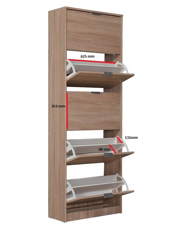 Výklopný botník 5-dvierkový vincent - dub šedý.

 

Dizajn botníku je v modernom dekore dub šedý a je vybavený plastovými úchytkami.

 

Všetky botníky patriaci do kolekcie Vincent nájdete nižšie v súvisiacich produktoch.
