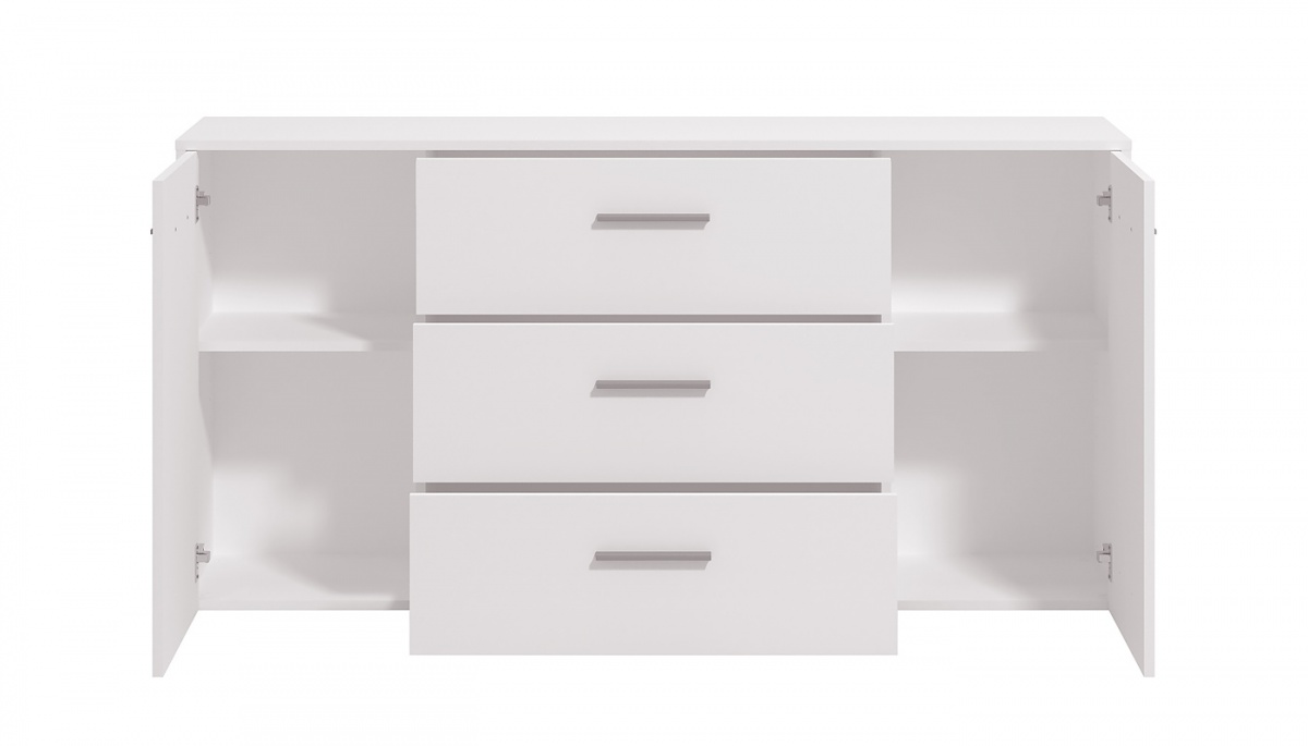 Komoda 2d+3z joel - biela.

 

Komoda je opatrená tromi širokými zásuvkami a dvierkami za ktorými sa skrývajú dve priehradky.

 

Rozmery komody 2D+3Z Joel sú 158x80,5x33cm (š, v, h).

 

Všetky produkty z kolekcie Joel nájdete nižšie v súvisiacich produktoch.