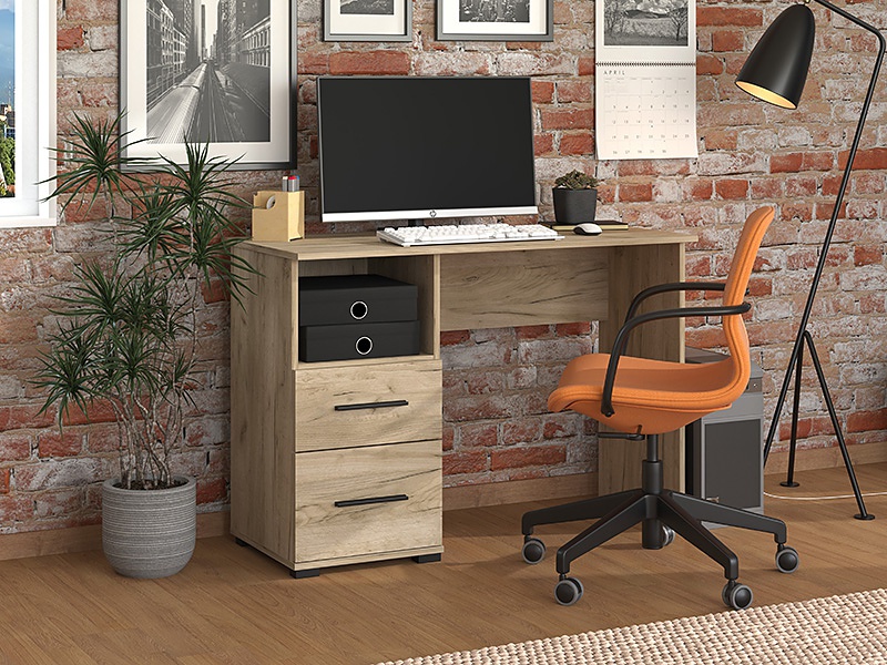 Zásuvkový písací stôl vernon - dub šedý.

 

Rozmery zásuvkového písacieho stola Vernon sú 110x75,5x50cm (š, v, h).

 

Všetky produkty z kolekcie Vernon nájdete nižšie v súvisiacich produktoch.