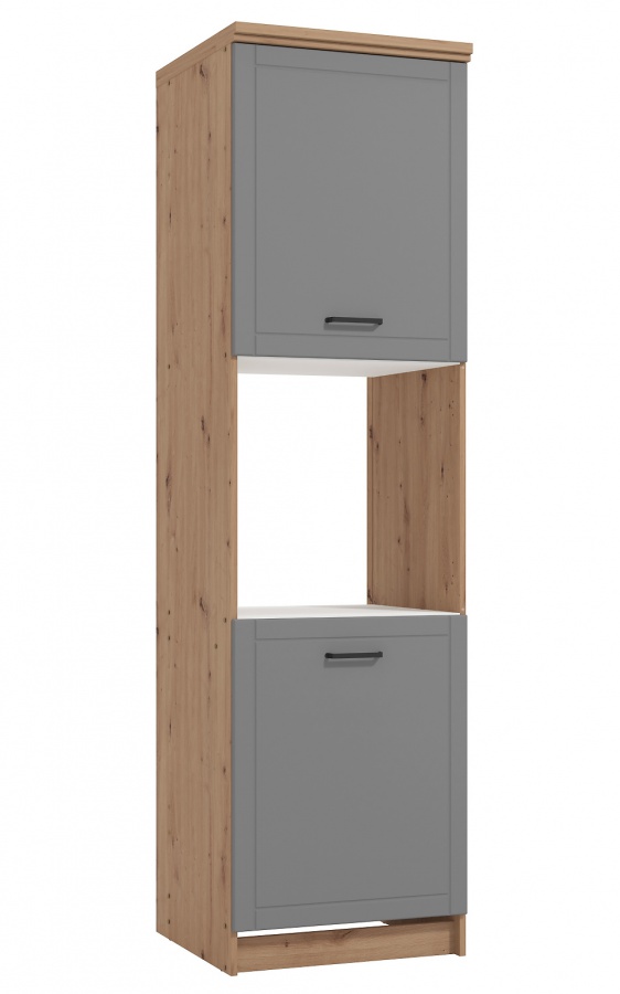 Potravinová víceúčelová skříňka lotta - dub artisan/šedá.

 

Potravinová viacúčelová skrinka do kuchyne, ako už jej názov napovedá, ponúka možnosť využitia ako špajza alebo aj skriňa na vloženie vstavanej rúry. Stačí iba nepripevniť prostredné dvierka a prostrednú časť chrbta a je možné nainštalovať rúru.

Skrinku je možné dokopmletovať ku kuchynským prvkom z rovnomennej kolekcie.

 

 

Rozmery potravinovej viacúčelovej skrinky Lotta sú 60x218,5x57,5cm (š, v, h).

 

 

Všetky produkty z kolekcie Lotta nájdete nižšie v súvisiacich produktoch.