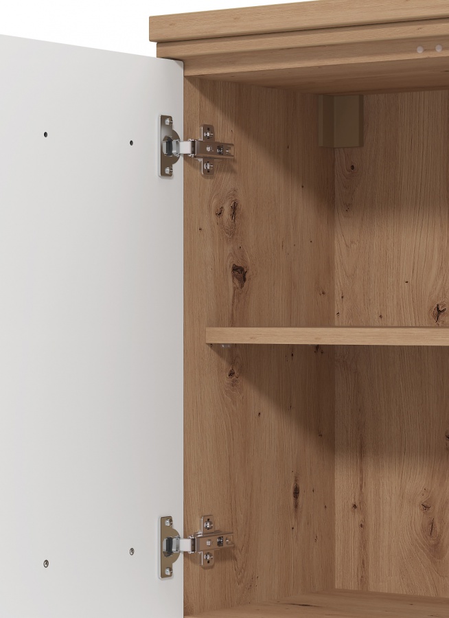 Kuchynská skrinka nad digestor lotta - dub artisan/šedá.

 

Kuchynská skrinka nad digestor je koncipovaná tak, aby udržovala líniu so zvyškom kuchyne, ale zároveň pod ňu môžete umiestniť recirkulačný digestor, ktorý Vás zbaví nežiaducich pachov a mastnoty.

Skrinku je možné dokompletovať ku kuchynským prvkom z rovnomennej kolekcie.

 

 

Rozmery kuchynskej skrinky nad digestor Lotta sú 60x61x32cm (š, v, h).

 

 

Podobné a hodiace sa produkty nájdete nižšie v súvisiacich produktroch.