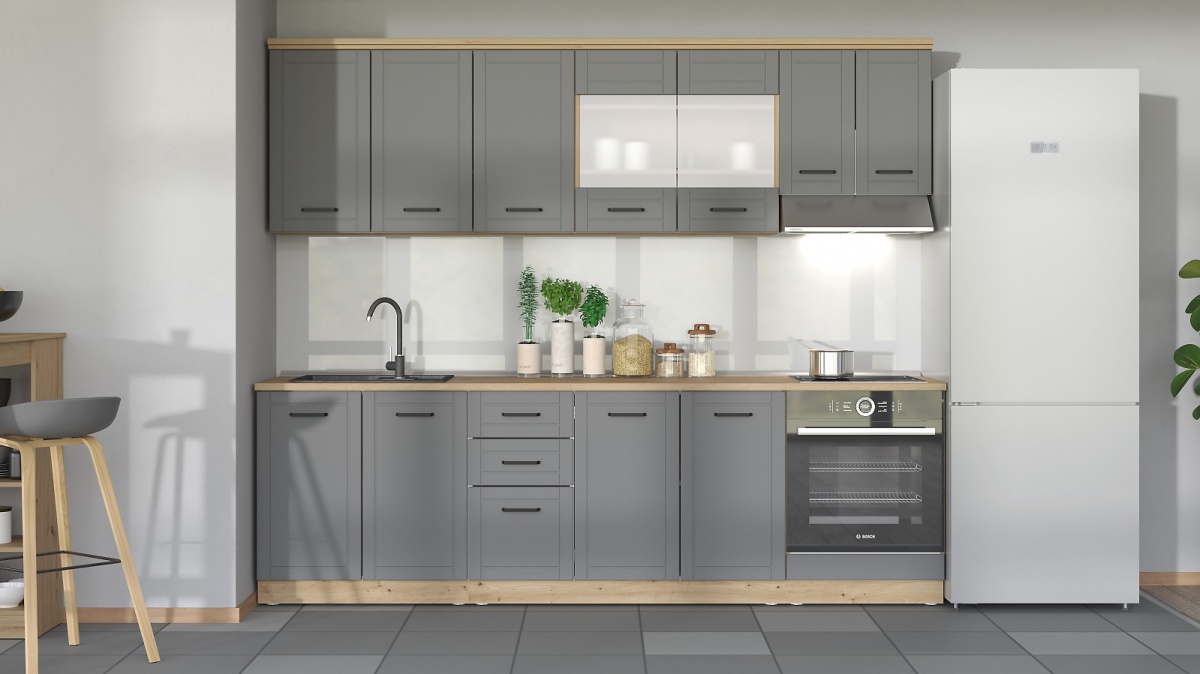 Kuchynská skrinka nad digestor lotta - dub artisan/šedá.

 

Kuchynská skrinka nad digestor je koncipovaná tak, aby udržovala líniu so zvyškom kuchyne, ale zároveň pod ňu môžete umiestniť recirkulačný digestor, ktorý Vás zbaví nežiaducich pachov a mastnoty.

Skrinku je možné dokompletovať ku kuchynským prvkom z rovnomennej kolekcie.

 

 

Rozmery kuchynskej skrinky nad digestor Lotta sú 60x61x32cm (š, v, h).

 

 

Podobné a hodiace sa produkty nájdete nižšie v súvisiacich produktroch.