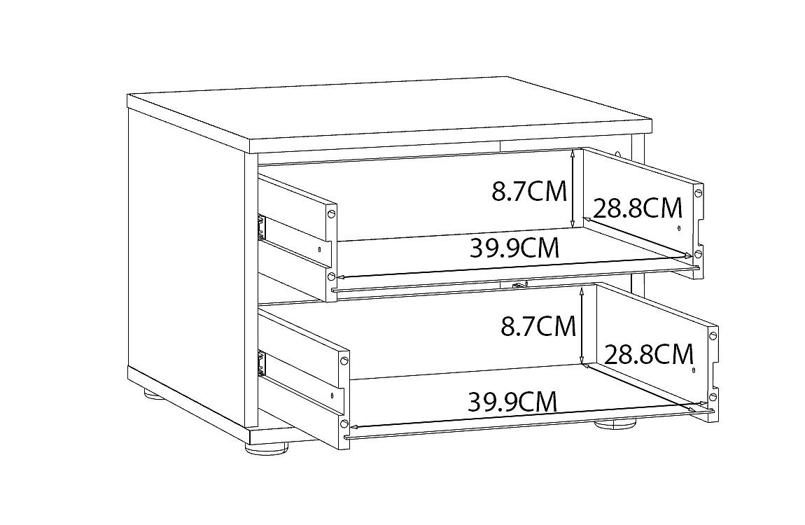 Nočný stolík shelby - dub bartex/čierna.

 

Nočný stolík je opatrený 2 priestrannými zásuvkami a veľkou hornou odkladacou plochou, ktorú môžete vyzdobiť hodinami, rozčítanou knihou či kvetináčom s obľúbenou kvetinou.

 

V čom je HDF doska lepšia ako MDF?

Výrobný proces je u HDF dosky rovnaký ako u MDF, ale HDF má podstatne vyššiu hustotu drevených vlákien.

 

Rozmery nočného stolíka Shelby sú 46,3x33,7x40,8cm (š, v, h).

 

Všetky produkty z kolekcie Shelby nájdete nižšie v súvisiacich produktoch.