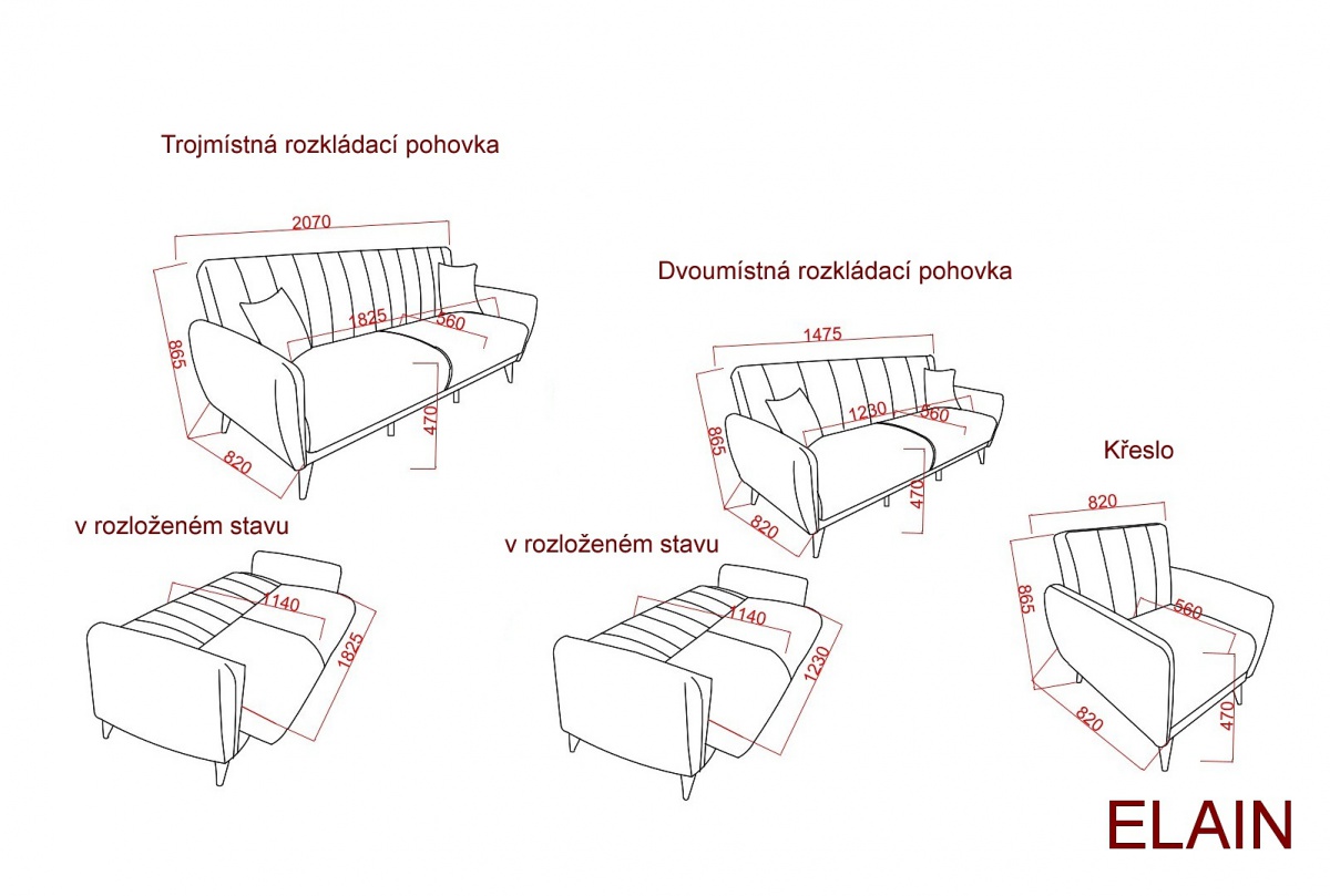 Kreslo elain - šedá.

 

Kostra kresla je vyrobená z vysoko kvalitného lamina a kovu, zatiaľ čo polstrovanie je tvorené z bonellových pružín a peny.

 

Rozmery kresla Elain sú 82x86,5x82cm (š, v, h).

 

Všetky produkty z kolekcie Elain nájdete nižšie v súvisiacich produktoch.


Farba na fotografii sa môže ľahko líšiť oproti reálnemu výrobku. Príčinou môže byť zobrazovanie farieb monitora či rôzne nasvietenie výrobkov pri fotení.