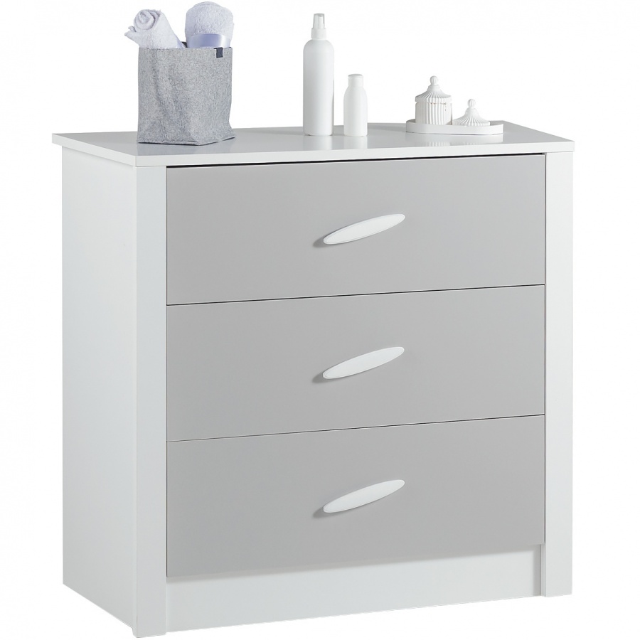 Komoda s prebaľovacím pultom boom - biela/šedá.

 

Komoda je opatrená troma hlbokými zásuvkami do ktorých môžete uložiť ako drobné oblečenie, tak kozmetiku pre bábätko či iné nevyhnutnosti, ktoré každé dieťa potrebuje.

 

 

 

Komoda s prebaľovacím pultom sa skladá z týchto prvkov:


	Zásuvková komoda Boom - 84,4x83x41,3cm (š, v, h)
	Prebaľovací pult Boom - 84,6x12x69cm (š, v, h)


 

Všetky produkty z kolekcie Boom nájdete nižšie v súvisiacich produktoch.