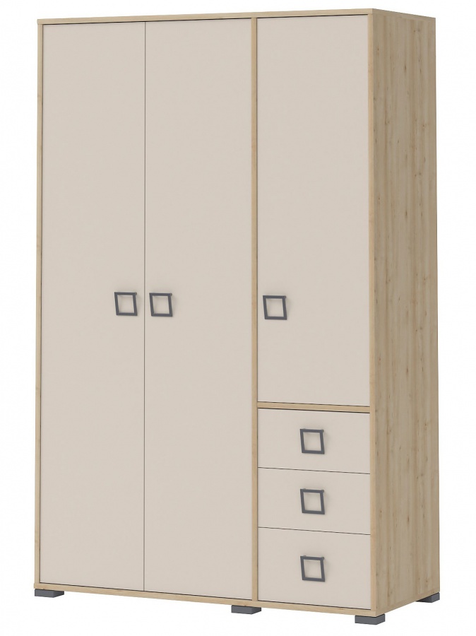 Trojdverová kombinovaná šatníková skriňa ii sloane - buk/béžová.

 

Vysoká trojdverová šatníková skriňa perfektne padne do detských, ale aj študentských izieb.

 

Rozmery trojdverovej kombinovanej šatníkovej skrine II Sloane sú 126x198x56cm (š, v, h).

 

Všetky produkty z kolekcie Sloane nájdete nižšie v súvisiacich produktoch.