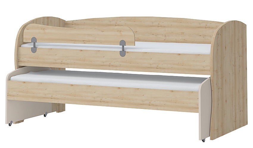 Posteľ 90x200 s výsuvnou prístelkou a zábranou sloane - buk/béžová.

 

Posteľ v minimalistickom dizajne sa vďaka svojmu vzhľadu hodí ako pre dve deti, tak študentov či do izby pre hostí.

 

Rozmery postele 90x200 s výsuvnou prístelkou a zábranou Sloane sú 98x102x205cm (š, v, h).

 

Všetky produkty z kolekcie Sloane nájdete nižšie v súvisiacich produktoch.