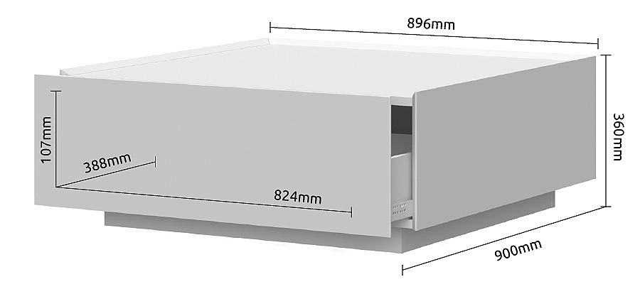 Konferenčný stolík ambrosia - béžová.

 

Dve hlboké a priestranné zásuvky oceníte ako na upratovanie dobrôt k televízii, tak napr.

 

Rozmery konferenčného stolíka Ambrosia sú 89,6x36x90cm (š, v, h).

 

Všetky produkty z kolekcie Ambrosia nájdete nižšie v súvisiacich produktoch.