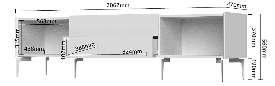 Tv stolík 206 ambrosia - béžová/dub tobacco.

 

Televízny stolík sa stane hlavným prvkom vašej obývačky.

 

Rozmery TV stolíka 206 Ambrosia 206,2x56x47cm (š, v, h).

 

Všetky produkty z kolekcie Ambrosia nájdete nižšie v súvisiacich produktoch.
