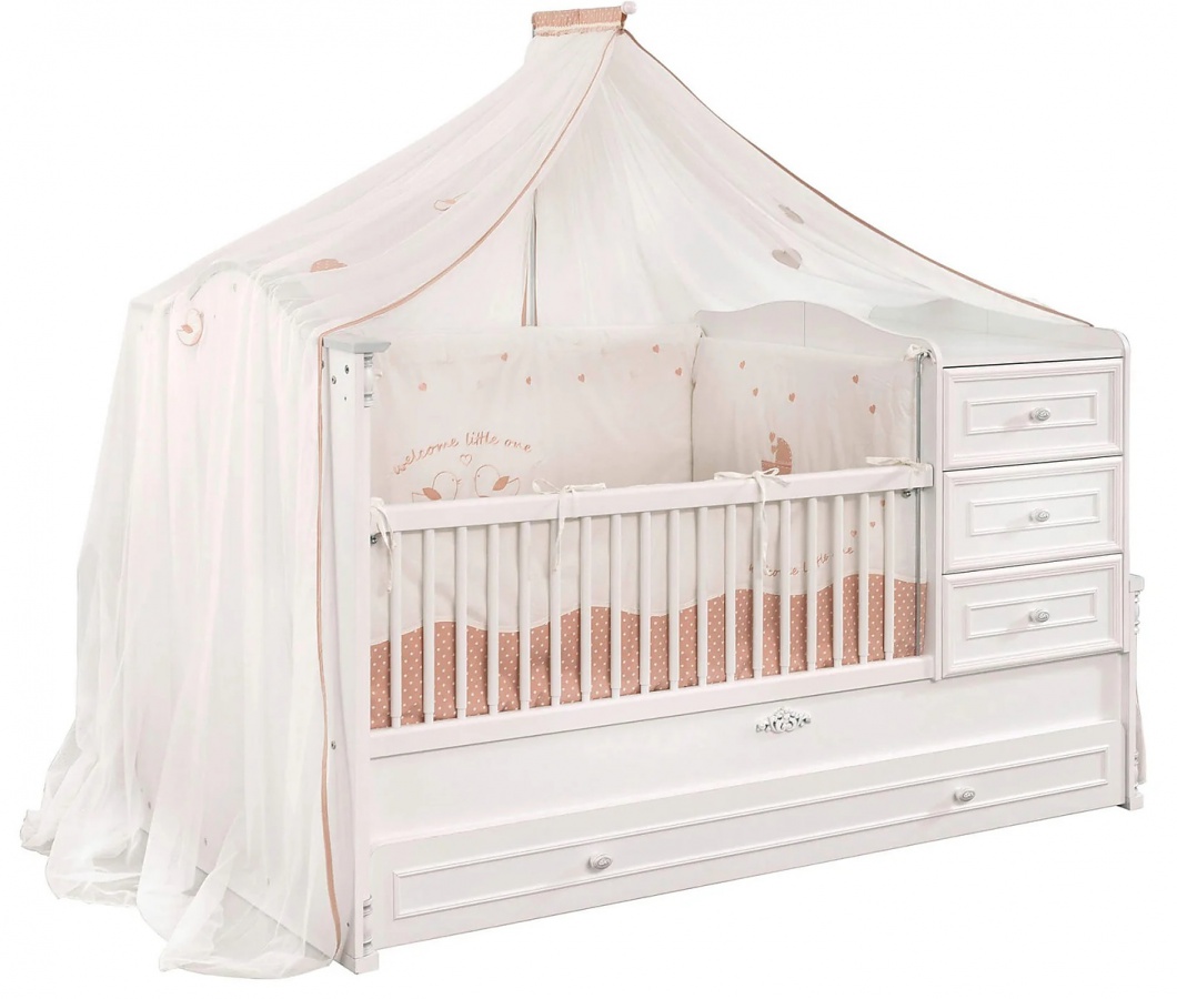 Detská rastúca postieľka carmen s prebaľovacím pultom - biela.

 

Rastúce detská postieľka nájde využitie hlavne v malých izbách.

 

Ako ide čas a bábätko rastie, rastú aj jeho nároky na rozmer ložnej plochy, úložné priestory a podobne.

 

Matrace nie sú súčasťou detskej postieľky Carmen a vhodné typy v rozmere 80x177 cm nájdete nižšie v súvisiacich produktoch.