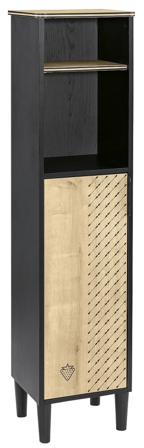 Pracovný kút sirius ii - dub čierny/dub zlatý.

 

Horná písacia doska stola, v dekore dub zlatý, je lemovaná čiernymi pruhmi, a v prednej časti vybavená zaoblenými rohmi.

 

Na zadnej doske nadastavca na stôl nájdeme v ľavej časti kovovú nástenku, kam si dieťa môže pomocou magnetov pripevniť dôležité poznámky.

 

Úzka knižnica skvele doplňuje túto kancelársku zostavu pre vaše deti.

 

Pracovný študentský kút Sirius II sa skladá z týchto prvkov:


	Malý písací stôl s nástavcom Sirius - 110x146x58cm (š, v, h)
	Úzka knižnica Sirius - 34x146x29cm (š, v, h)


 

Všetok nábytok patriaci do kolekcie Sirius nájdete nižšie v súvisiacich produktoch.