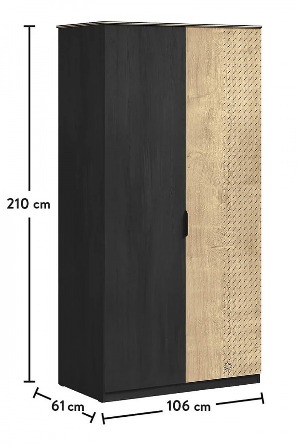 Študentská šatníková skriňa sirius - dub čierny/dub zlatý.

 

Skriňa je vyrobená z pevného lamina, ktorý sa značí predovšetkým jednoduchou údržbou a vysokou oteruvzdornosťou.

 

Rozmery dvojdverovej šatníkovej skrine Sirius sú 106x210x61cm (š, v, h).

 

Všetok nábytok patriaci do kolekcie Sirius nájdete nižšie v súvisiacich produktoch.