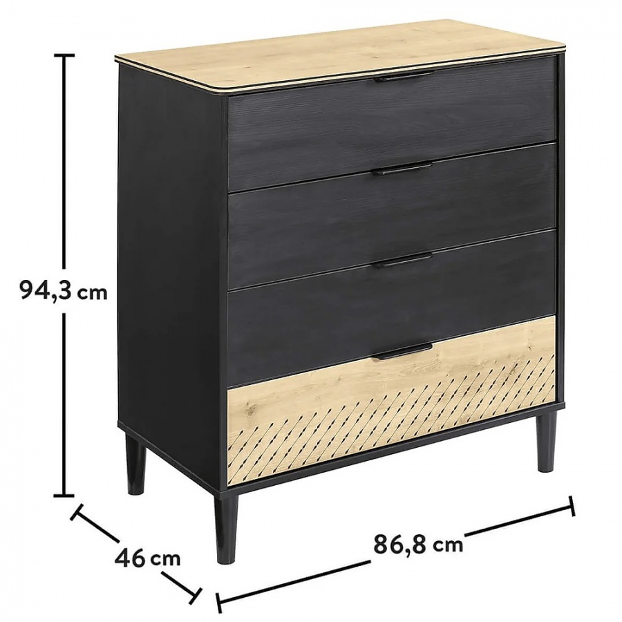 Zásuvková komoda sirius - dub čierny/dub zlatý.

 

Zásuvková komoda Sirius je vyrobená z lamina v dekore čierny dub, horná doska a čelo najspodnejšej zásuvky potom v dekore dub zlatý, čo je veľmi osviežujúci.

 

Rozmery zásuvkové komody Sirius sú 86x94x46cm (š, v, h)

 

Všetok nábytok patriaci do kolekcie Sirius nájdete nižšie v súvisiacich produktoch.