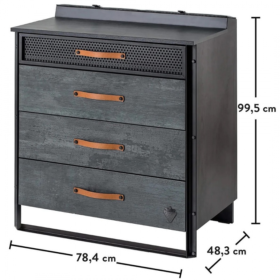 Zásuvková komoda nebula - sivá/čierna.

 

Predná noha je v čiernej farbe, vyrobená z kovového materiálu s kvalitnou povrchovou úpravou.

 

Rozmery zásuvkové komody Nebula sú 78x87x48cm (š, v, h)

 

Všetok nábytok patriaci do kolekcie Nebula nájdete nižšie v súvisiacich produktoch.