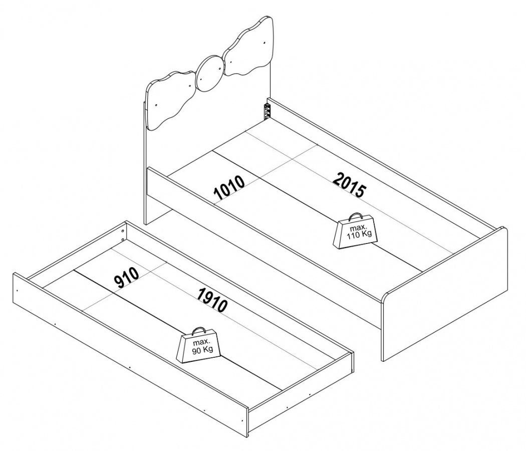 Detská posteľ 100x200 so zásuvkou chere - breza/ružová.

 

Jednolôžková posteľ s čalúneným čelom, ktorému dominuje ozdoba vo forme veľkej ružovej mašle.

 

Rozmery detskej postele 100x200 so zásuvkou Chere sú 108x103,8x205,3cm (š, v, h).

 

Všetky produkty z kolekcie Chere a vhodné matrace pre túto posteľ nájdete nižšie v súvisiacich produktoch.