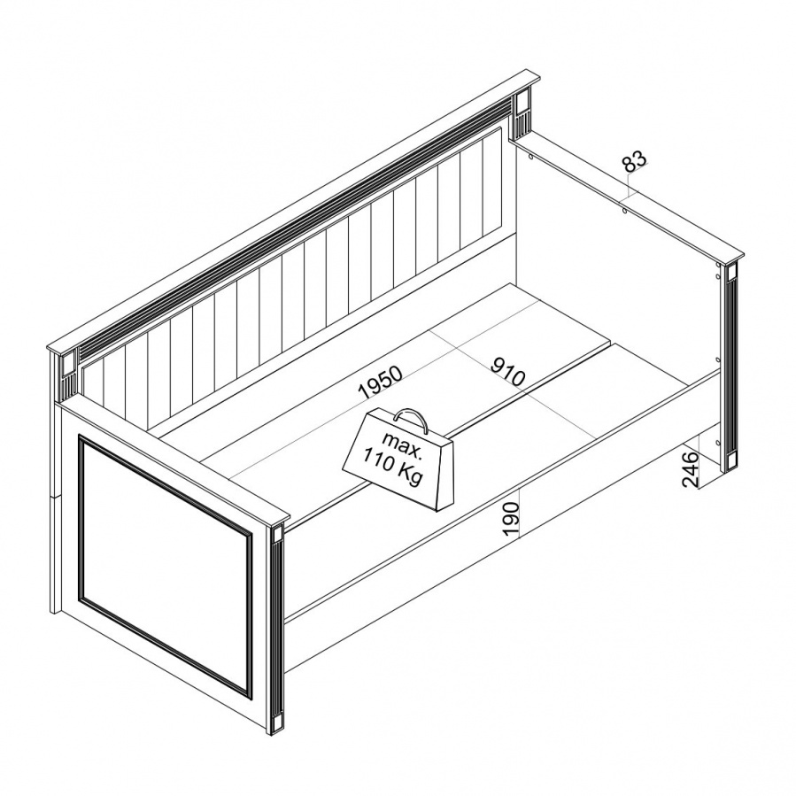 Válenda 90x200 esme - šedá.

 

Válenda Esme je tým typom nábytku, ktorý si zamilujú všetky ženy bez ohľadu na vek.

 

Rozmery váľandy 90x200 Esme sú 96,8x103,1x213cm (š, v, h).

 

Všetky produkty z kolekcie Esme a vhodné matrace nájdete nižšie v súvisiacich produktoch.