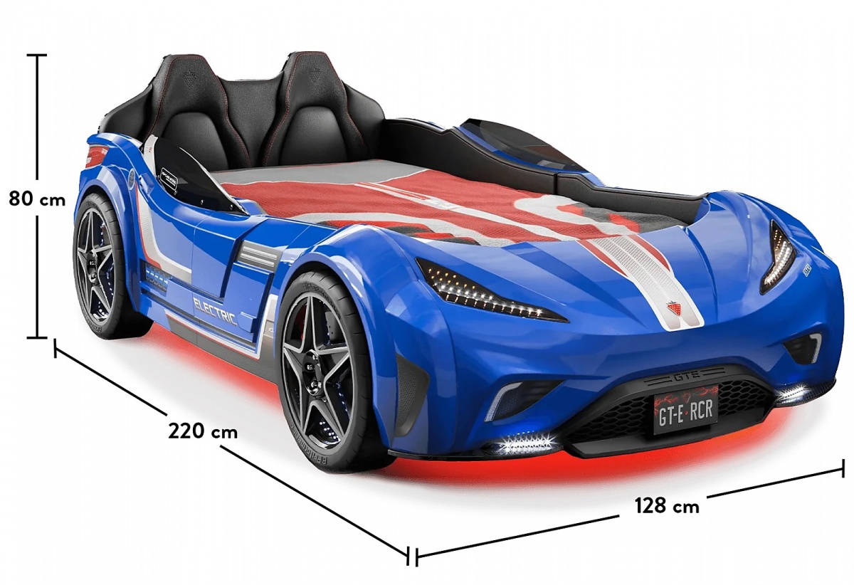 Posteľ auto 100x190 electric - modrá.

 

Posteľ je tvorená laminom s hrúbkou 1,6 a 1,2 cm. Technické prevedenie zodpovedá európskym bezpečnostným, zdravotným a ergonomickým štandardom. Čelo je tvorené MDF doskou s polstrovaním, polstrovanie je potiahnuté umelou kožou.

Nosnosť postele je 130kg.

 

Rozmery auto-postele Electric sú 127,5x80x220cm (š, v, h).

 

K auto-posteľovi Electric ponúkame nábytok do detskej izby v rovnakom dizajne od rovnakého výrobcu, navyše je možné dokúpiť drobné príslušenstvo, všetko nájdete nižšie v súvisiacich produktoch.