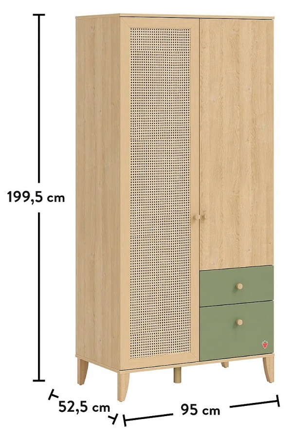 Dvojdverová šatníková skriňa habitat - dub/zelená.

 

Dvojdverová skriňa Habitat je praktickým kúskom do detskej izby.

 

 

Rozmery dvojdverovej skrine Habitat sú 95x199,5x52,5cm (š, v, h).

 

 

Všetky produkty z kolekcie Habitat nájdete nižšie v súvisiacich produktoch.