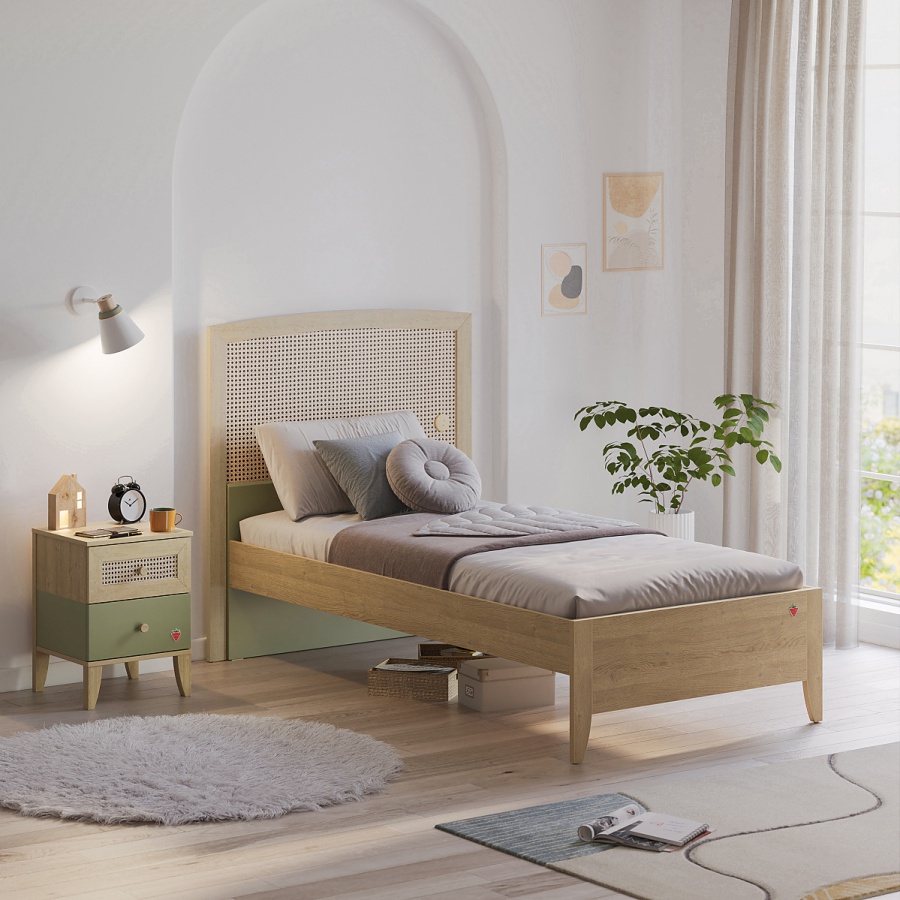 Študentská posteľ 100x200cm s čelom habitat - dub/zelená.

 

Jednolôžková posteľ svojou pohodlnosťou nadchne všetkých milovníkov luxusného nábytku a vzhľadom poteší duše, ktorých srdce bije pre estetiku.

 

Vďaka čelu sa celkový komfort ešte zvýši, pretože sa oň môžete pohodlne oprieť, čítať si alebo len tak odpočívať.

 

Rozmery študentskej postele 100x200cm s čelom Habitat sú 118x125x206cm (š, v, h).

 

Všetky produkty z kolekcie Habitat nájdete nižšie v súvisiacich produktoch.