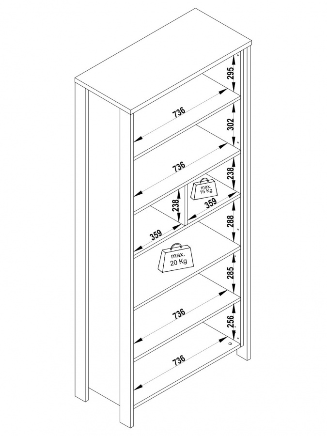 Knižnica paxton - biela.

 

Nábytok Paxton ctí čisté línie, variabilitu a ľahko ho skombinujete s vybavením, ktoré už doma máte.

 

Knižnica Paxton kombinuje otvorenú policovú časť s praktickou spodnou časťou skrinky.

 

Rozmery knižnice Paxton sú 83x187x38 cm (š,v,h).

 

Knižnica Paxton je vyrobená z lamina 1.