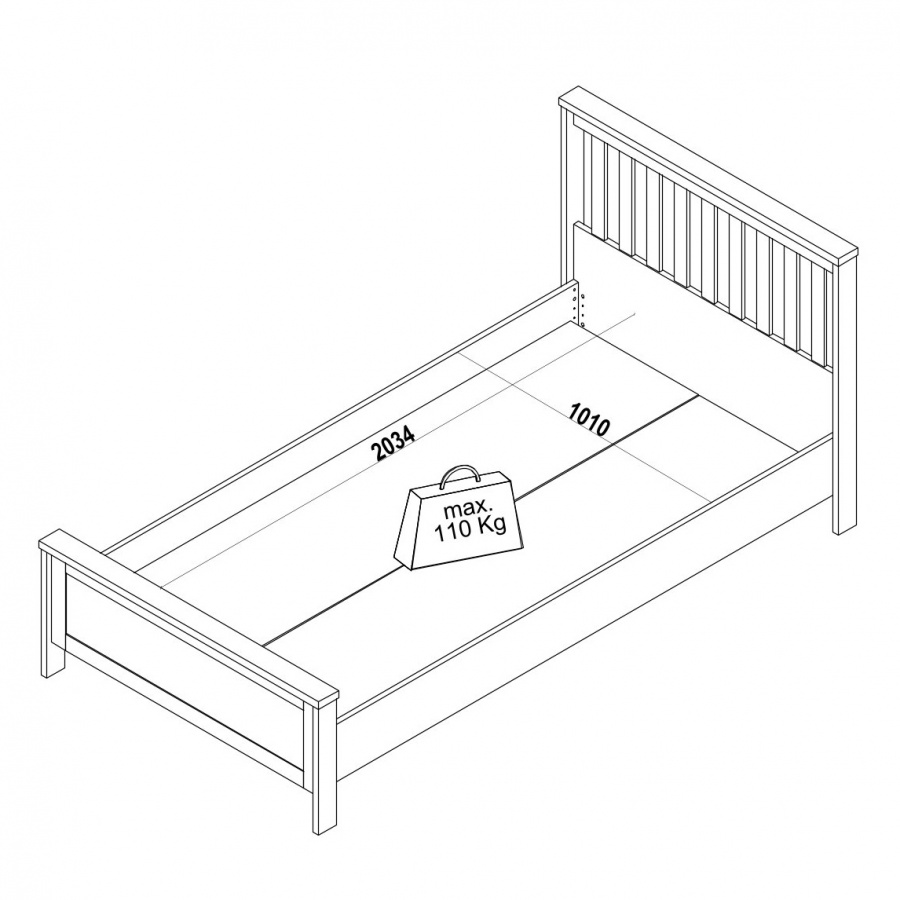 Posteľ 100x200 paxton - biela.

 

Nábytok Paxton ctí čisté línie, variabilitu a ľahko ho skombinujete s vybavením, ktoré už doma máte.

 

Posteľ Paxton 100x200 je na prvý pohľad subtílna, zároveň ale spĺňa nároky na kvalitný spánok.

 

Rozmery postele 100x200 Paxton sú 110x95x213 cm (š, v, h).

 

Posteľ Paxton je vyrobená z lamina 1.