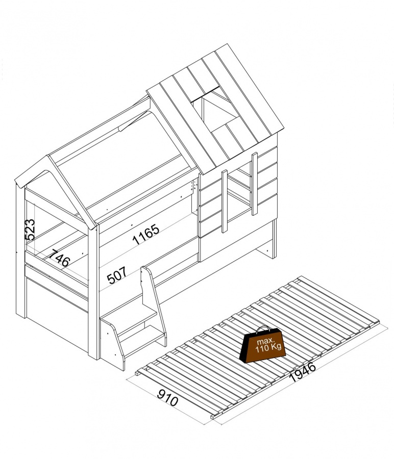 Domčeková posteľ 90x200 s úložným priestorom boom - biela/šedá.

 

Zábavná posteľ poteší každé dieťa.

 

Zásuvka pod posteľ je ideálnou voľbou v prípade, že v detskej izbe pochybí úložný priestor.

 

Domčeková posteľ s úložným priestorom sa skladá z týchto prvkov:


	Domčeková posteľ 90x200 Boom -  122,9x184,4x213,4cm (š, v, h)
	Zásuvka pod domčekovú posteľ Boom - 149,2x19x64,7cm (š, v, h)


 

Všetky produkty z kolekcie Boom a vhodné matrace pre túto posteľ nájdete nižšie v súvisiacich produktoch.
