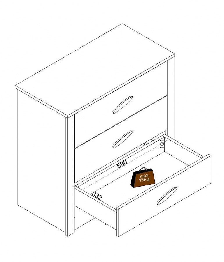 Zásuvková komoda boom - biela/šedá.

 

Komoda je opatrená troma hlbokými zásuvkami do ktorých môžete uložiť ako drobné oblečenie, tak kozmetiku pre bábätko či iné nevyhnutnosti, ktoré každé dieťa potrebuje.

 

Rozmery zásuvkovej komody Boom sú 84,4x83x41,3cm (š, v, h).

 

Všetky produkty z kolekcie Boom nájdete nižšie v súvisiacich produktoch.