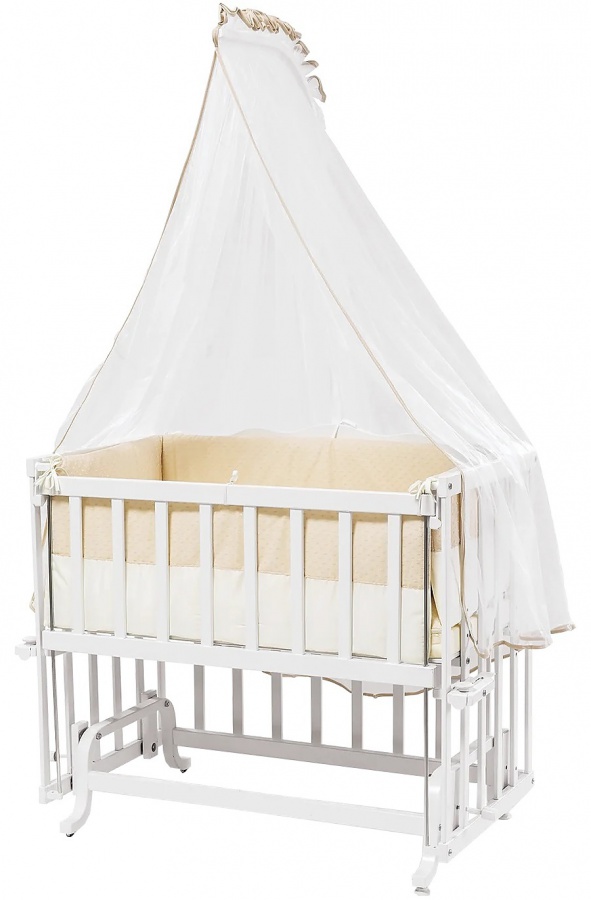 Prístavná kolíska k posteli vivian 50x90cm - biela.

 

V cene kolísky je zahrnutý matrac, posteľná bielizeň, ochranné mantinely aj nebesia.

 

Rozmery kolísky Vivian sú 57x168x103,5cm (š, v, h).

 

V súvisiacich produktoch nižšie nájdete ďalšie tipy na nábytok do izby pre bábätko.