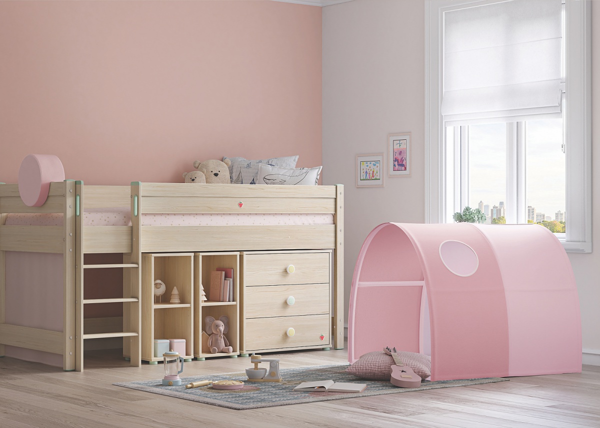 Vyvýšená posteľ fairy - dub svetlý.

 

Pomocou doplnkov posteľ ľahko premeníte na herný stan, súčasne môžete deťom nápadito vytvoriť pod posteľou úložný priestor pomocou komôd a knižníc z radu Fairy.

 

 

Rozmery vyvýšenej postele Fairy sú 102,5x111x208cm (š, v, h).

 

 

Všetky výrobky z kolekcie Fairy a vhodné matrace  nájdete nižšie v súvisiacich produktoch.


	
		
			Vyvýšená postel Fairy