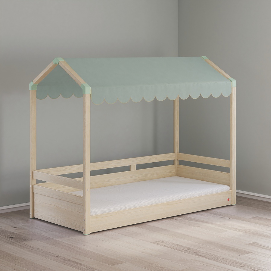 Detská izba fairy - dub svetlý/zelená.

 

Detská domčeková posteľ vytvorí v izbičke vašej ratolesti jedinečné prostredie.

 

Bežná domčeková posteľ získa oveľa zábavnejší a originálnejší vzhľad so strieškou v zelenej farbe.

 

Zábrana na posteľ je navrhnutá tak, aby poskytla dostatok bezpečia pri divokých snoch alebo hrátkach vášho dieťaťa.

 

Detská izba sa skladá z týchto prvkov:


	Detský písací stôl Fairy - 116x73x59,5cm (š, v, h)
	Domčeková posteľ Fairy II – 95,3x167,5x213cm (š, v, h)
	2x zábrana na posteľ Fairy II - 72x31x2,5cm (š, v, h)
	Strieška na domčekovú posteľ Fairy II - 198x140cm (d, š)


 

Všetky produkty z kolekcie Fairy nájdete nižšie v súvisiacich produktoch.