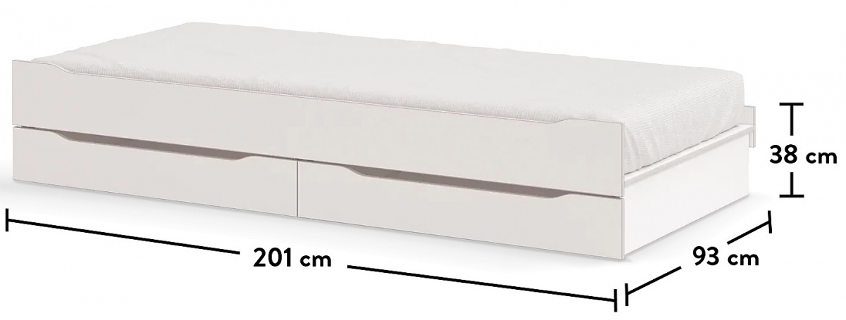 Prístelka 90x200 s úložným priestorom pure modular - biela.

 

Prístelka Modular je praktickým riešením ďalšieho lôžka, či už na stále využívanie alebo pre prípadné návštevy.

 

Rozmery prístelka 90x200 s úložným priestorom Modular sú 201x38x93cm (š, v, h).

 

Kolekcia Modular vychádza z pôvodnej kolekcie Pure, ich dekory a farby sú zhodné, a tak je možné detskú izbu doplniť kúskami nábytku z týchto pôvodných kolekcií.